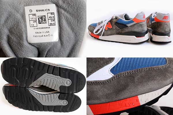 USA製 NEW BALANCEニューバランス J.CREW 別注 M998JC3 スニーカー