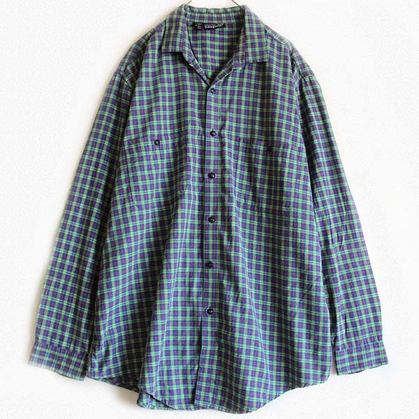 90s ポルトガル製 patagoniaパタゴニア チェック コットンシャツ XL