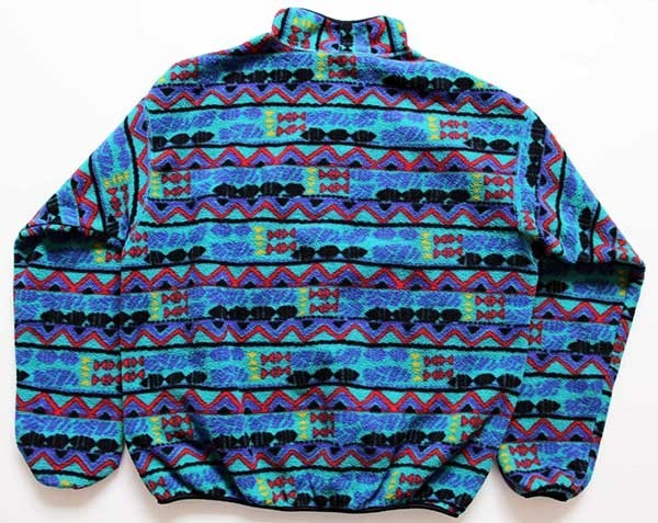 90s USA製 Columbiaコロンビア 総柄 プルオーバー フリース XL