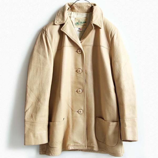USA製 Mid Western ディアスキン レザージャケット アイボリー
