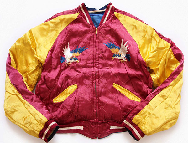 50s Korea刺繍 中綿入り サテン スカジャン☆スーベニア - Sixpacjoe