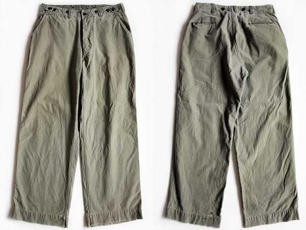 40s 米軍 U.S.ARMY M-43 フィールドパンツ w35 - Sixpacjoe Web Shop