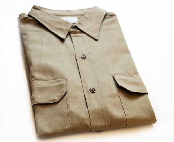 デッドストック☆50s Sears マチ付き コットンツイル ワークシャツ