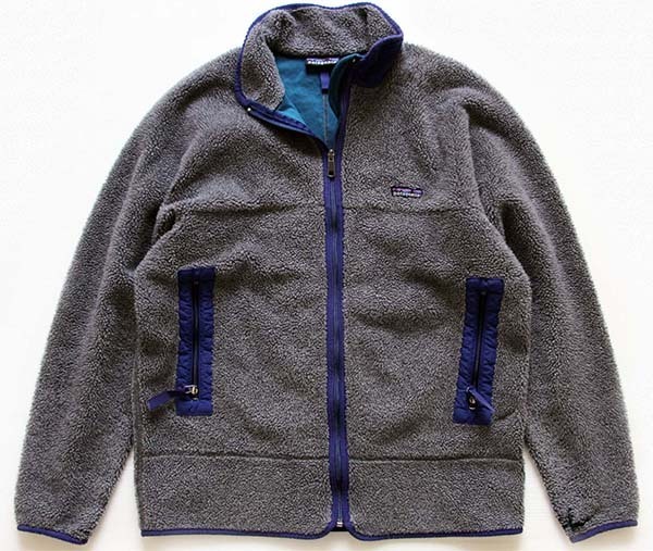 90s USA製 patagoniaパタゴニア レトロX フリースジャケット グレー XL