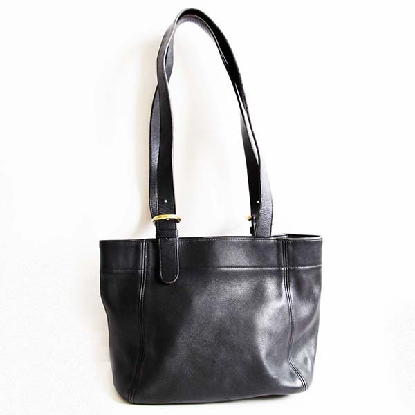 USA製 COACH オールド コーチ レザー トートバッグ 黒☆A7C-4157