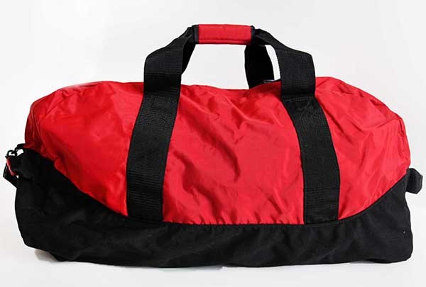 90s USA製 L.L.Bean アドベンチャー ナイロン ダッフルバッグ 赤×黒