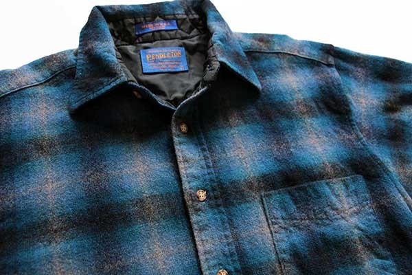 90s USA製 PENDLETONペンドルトン オンブレチェック ウールシャツ