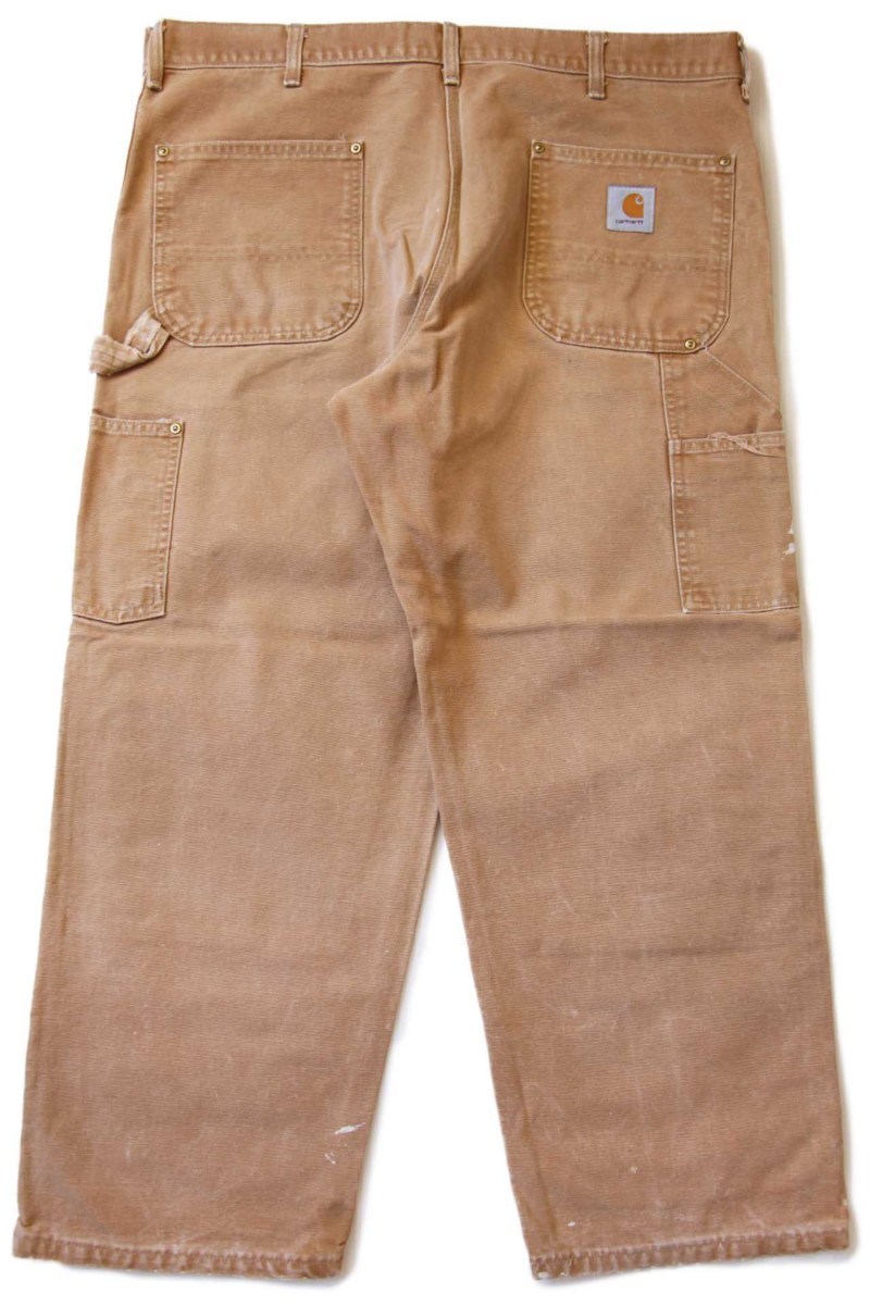 90s USA製 carharttカーハート ダブルニー ダック地 ペインターパンツ