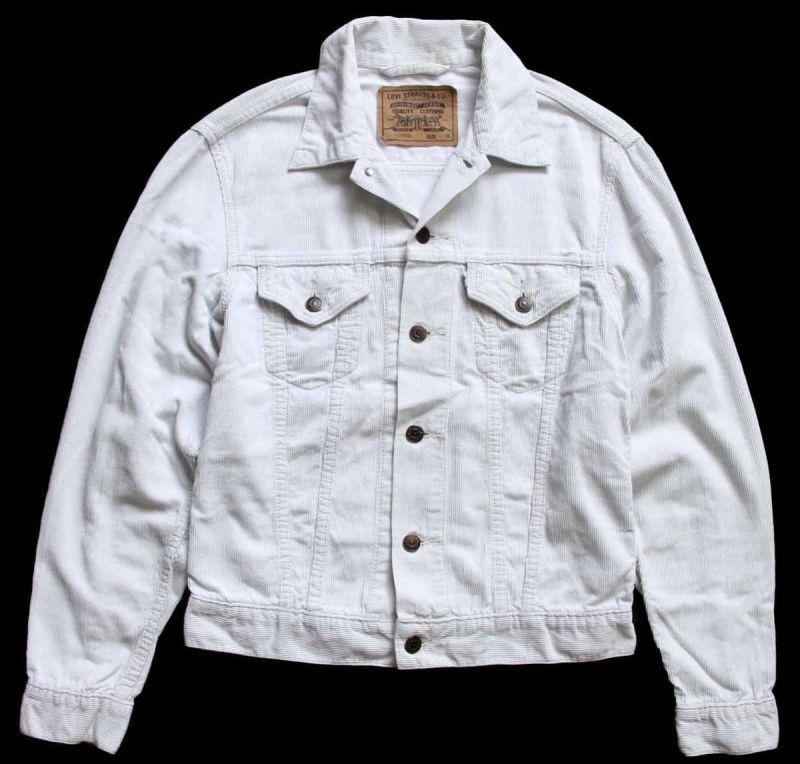 90s Levi'sリーバイス 70500 コーデュロイジャケット 白 M☆ユーロ