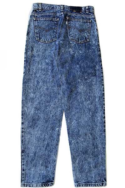 80s USA製 Levi'sリーバイス 550 ケミカルウォッシュ デニムパンツ w31
