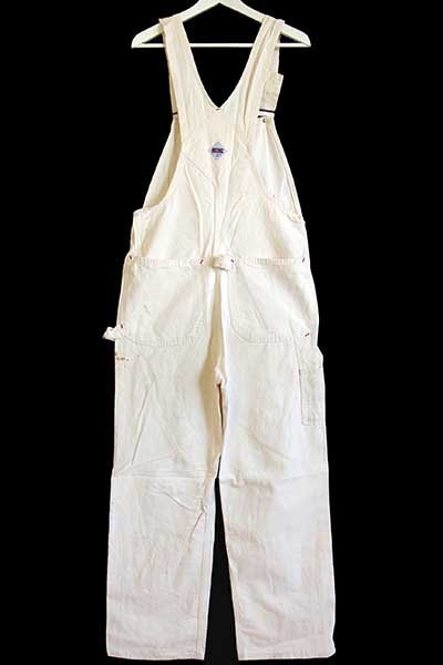 80s USA製 BIGMACビッグマック 山ポケ コットン オーバーオール 生成り