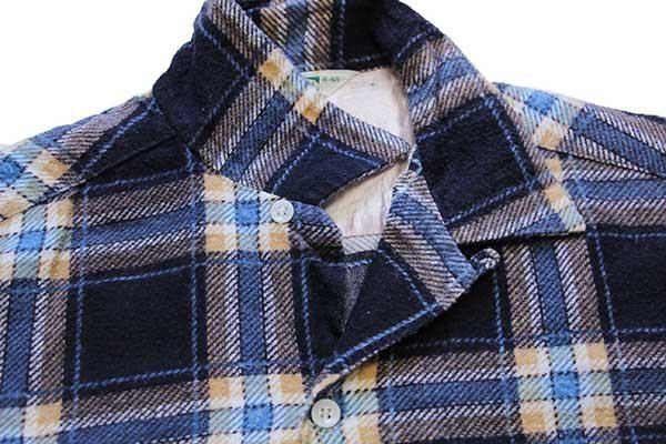 60s SEARS PILGRIMピルグリム チェック コットン プリントネル