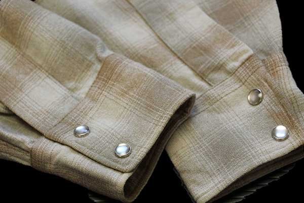 70s PENDLETONペンドルトン オンブレチェック エルボーパッチ付き