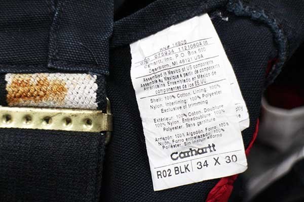 00s メキシコ製 carharttカーハート キルティングライナー ダック地