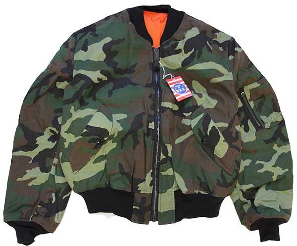 デッドストック☆90s USA製 CORINTH ウッドランドカモ コットン MA-1