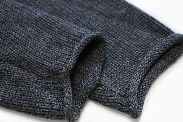 90s J.CREW ロールネック ウールニット セーター チャコールグレー S