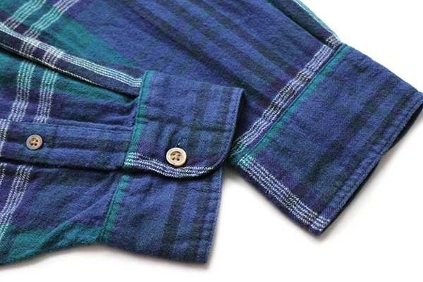 90s EddieBauerエディーバウアー チェック コットン ライトネルシャツ