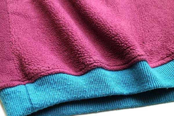 80s USA製 TETON Woolrichウールリッチ ハイネック ハーフジップ プル