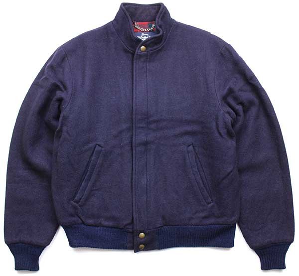 80s Woolrichウールリッチ スタンドカラー タータンチェック ウール
