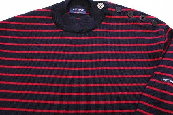 フランス製 SAINT JAMESセントジェームス ボーダー ウールニット