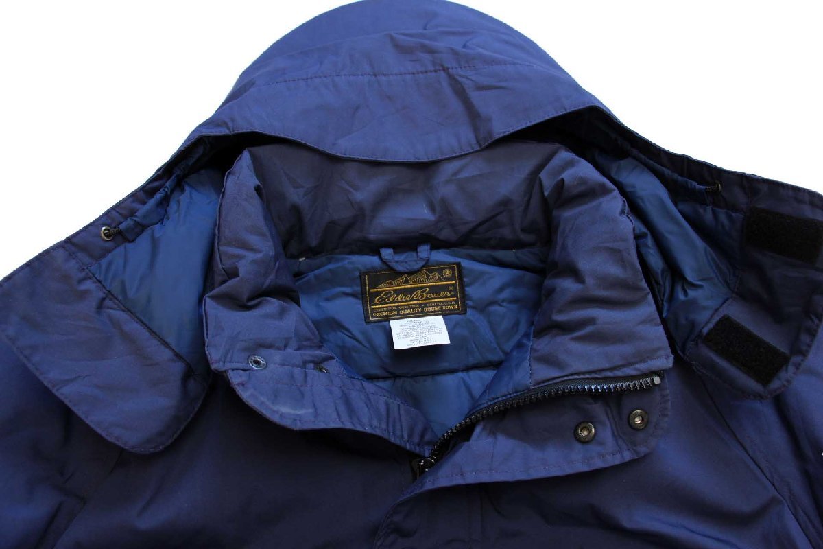 80s USA製 EddieBauerエディーバウアー フード付き ダウンジャケット