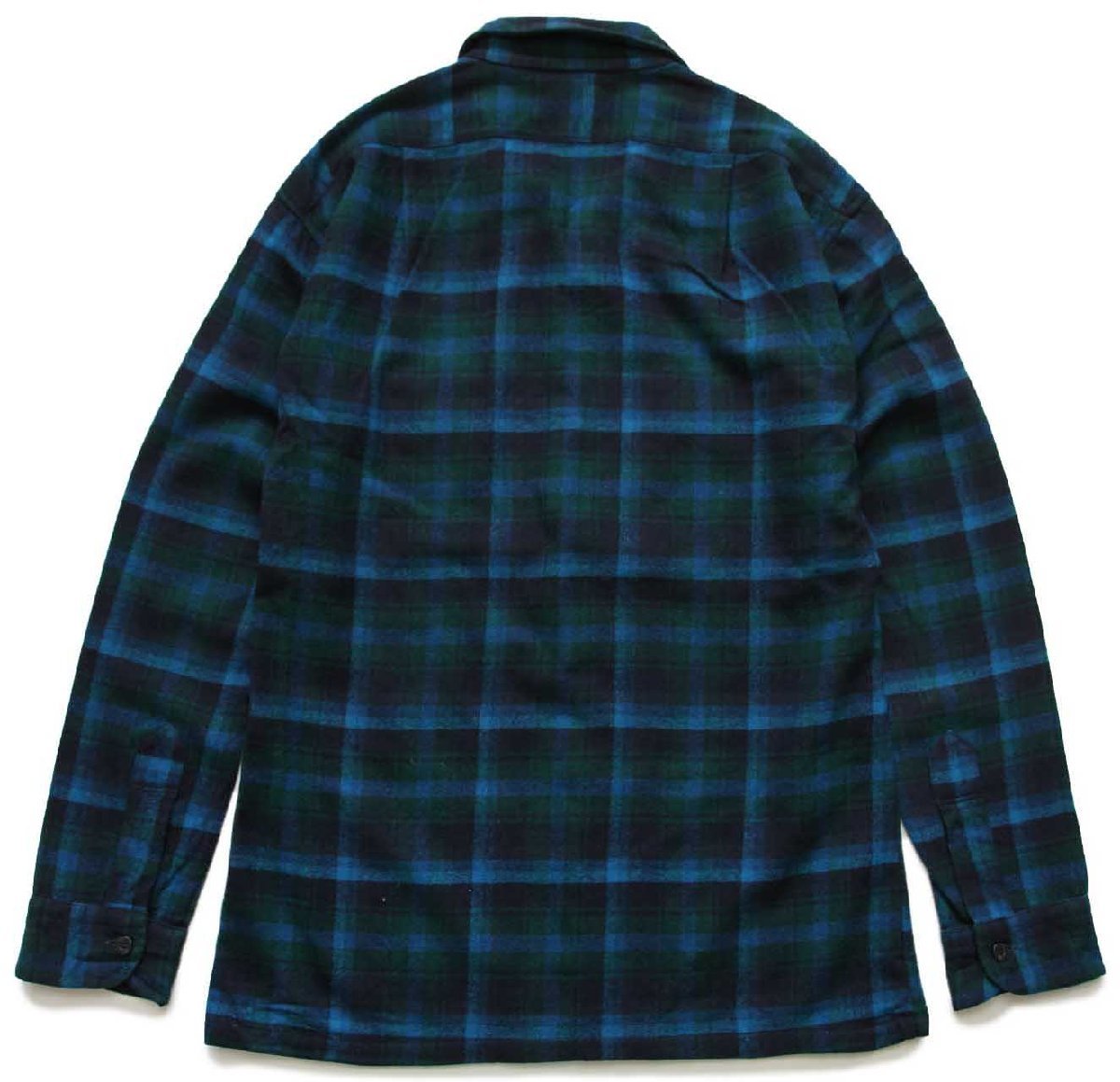 60s PENDLETONペンドルトン オンブレチェック オープンカラー ウール