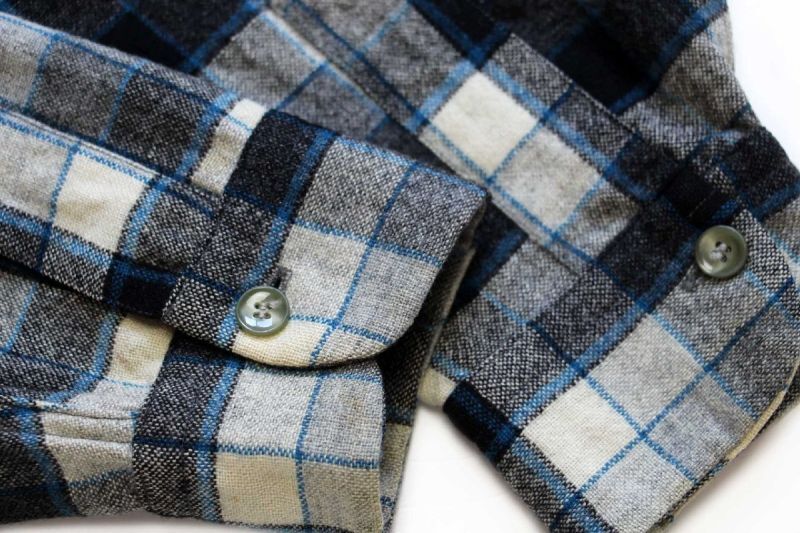 50s PENDLETONペンドルトン チェック オープンカラー ウールシャツ XL