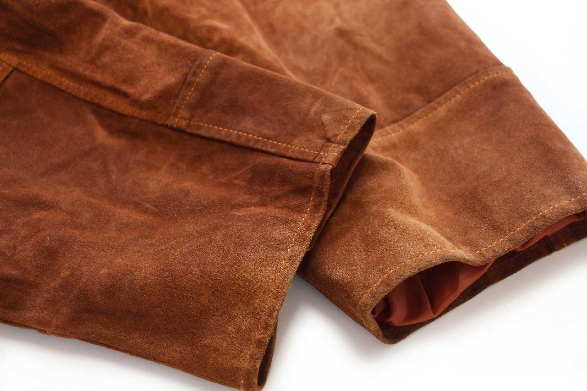 80s イタリア製 SHARON FURS スエード レザーコート 茶 XL - Sixpacjoe