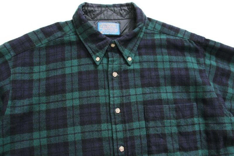 70s USA製 PENDLETONペンドルトン ブラックウォッチ タータンチェック