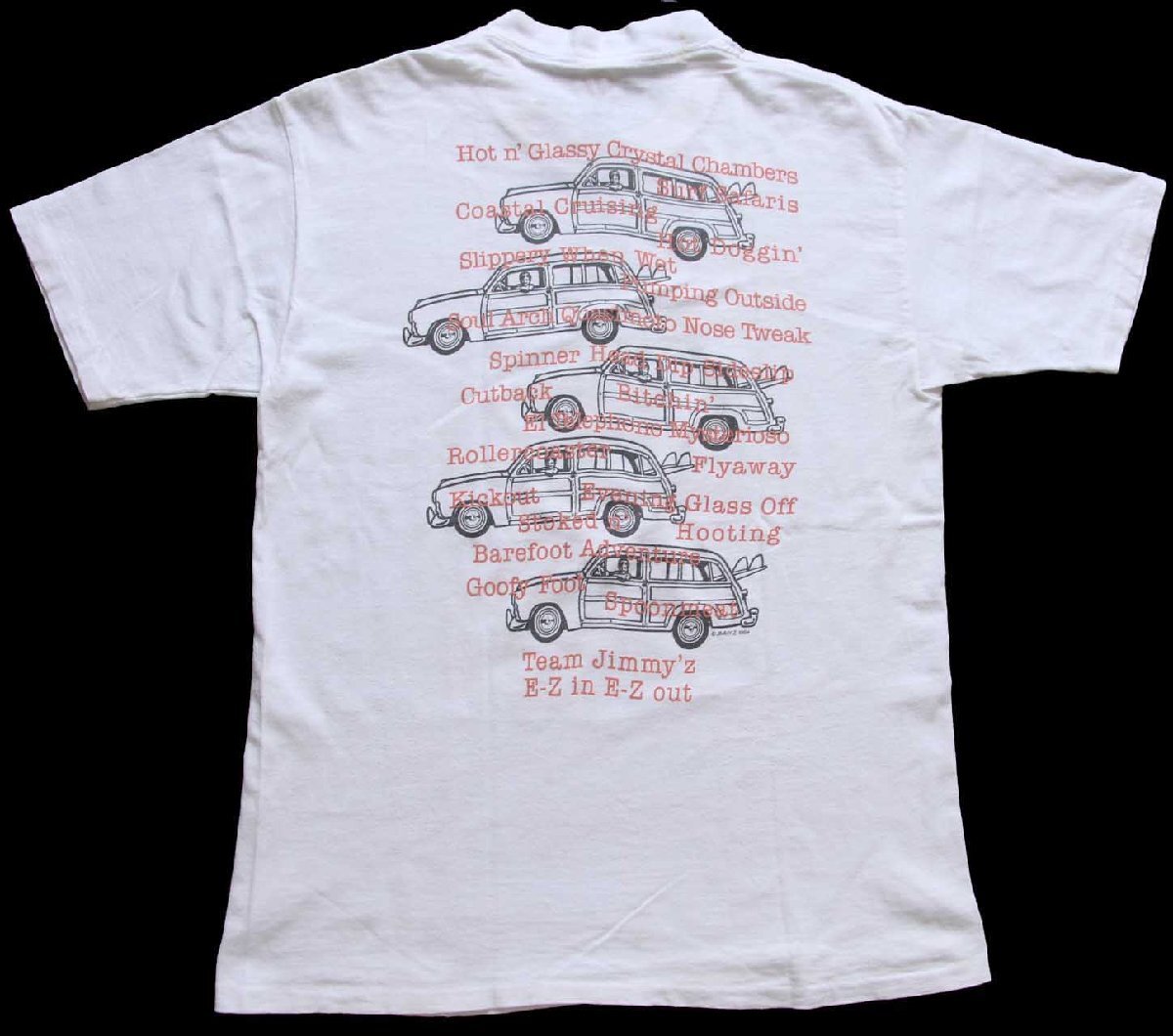 80s USA製 JIMMY'Z E-Z in E-Z out ジミーズ ウッディーワゴン 両面