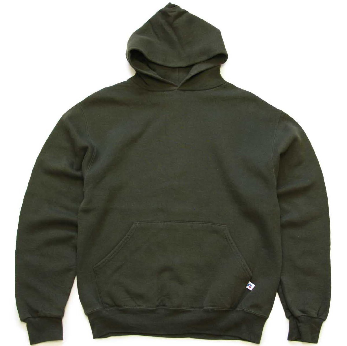 90s メキシコ製 RUSSELLラッセル 無地 スウェットパーカー 深緑 M