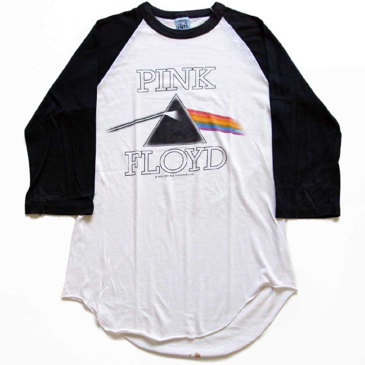 80s USA製 PINK FLOYDピンクフロイド 七分袖 ラグラン バンドTシャツ