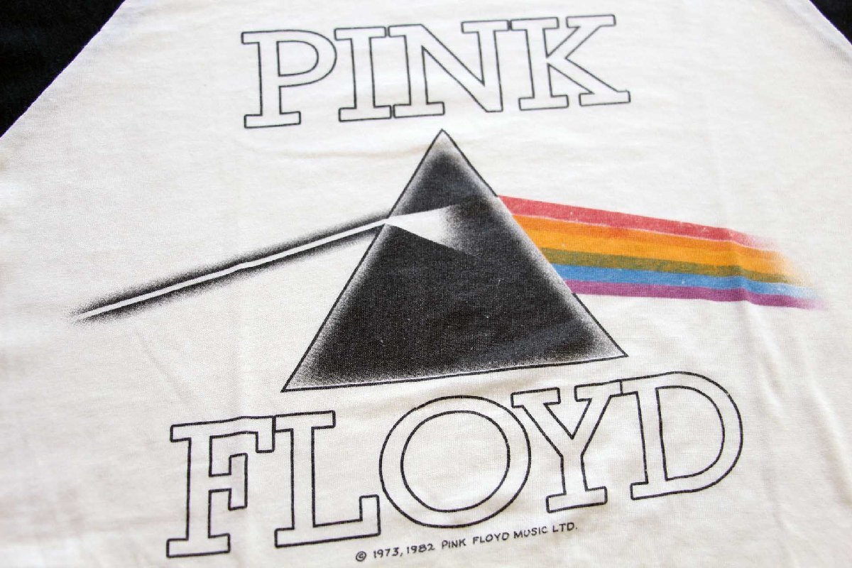 80s USA製 PINK FLOYDピンクフロイド 七分袖 ラグラン バンドTシャツ