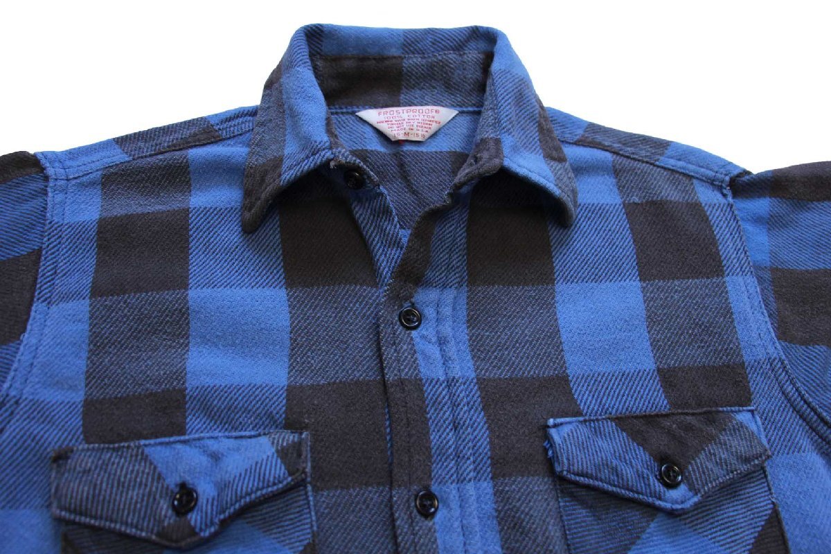 80s USA製 FROSTPROOF バッファローチェック コットン フランネル