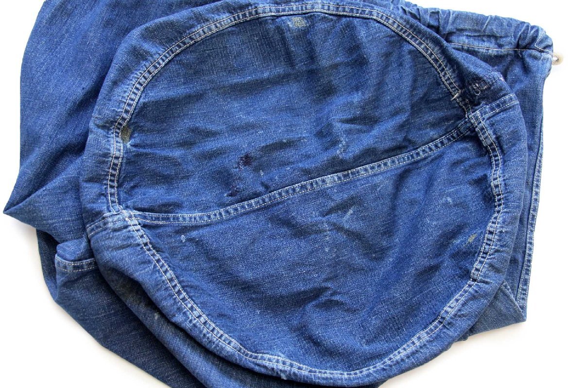 40s 米軍 U.S.NAVY インディゴ デニム バラックバッグ☆ランドリー