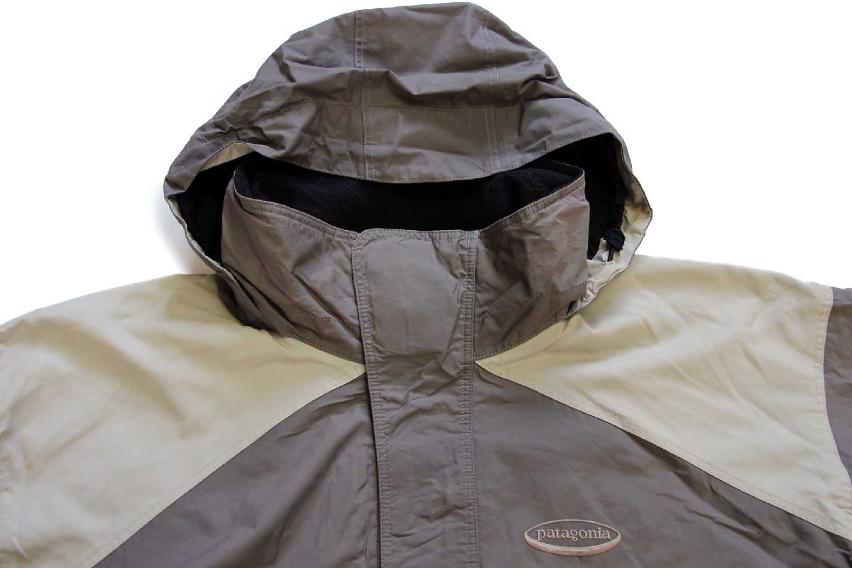 00s patagoniaパタゴニア Flux Jacket ツートン 切り替え ロゴ刺繍