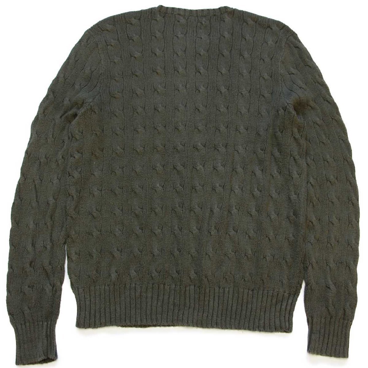 00s ポロ ラルフローレン ワンポイント ケーブル編み ピマ コットン