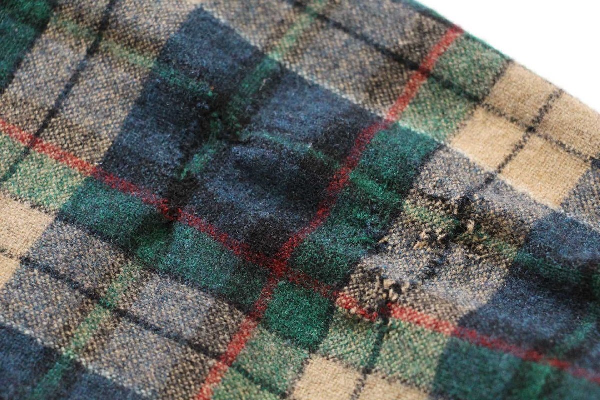 70s USA製 PENDLETONペンドルトン チェック オープンカラー ウール