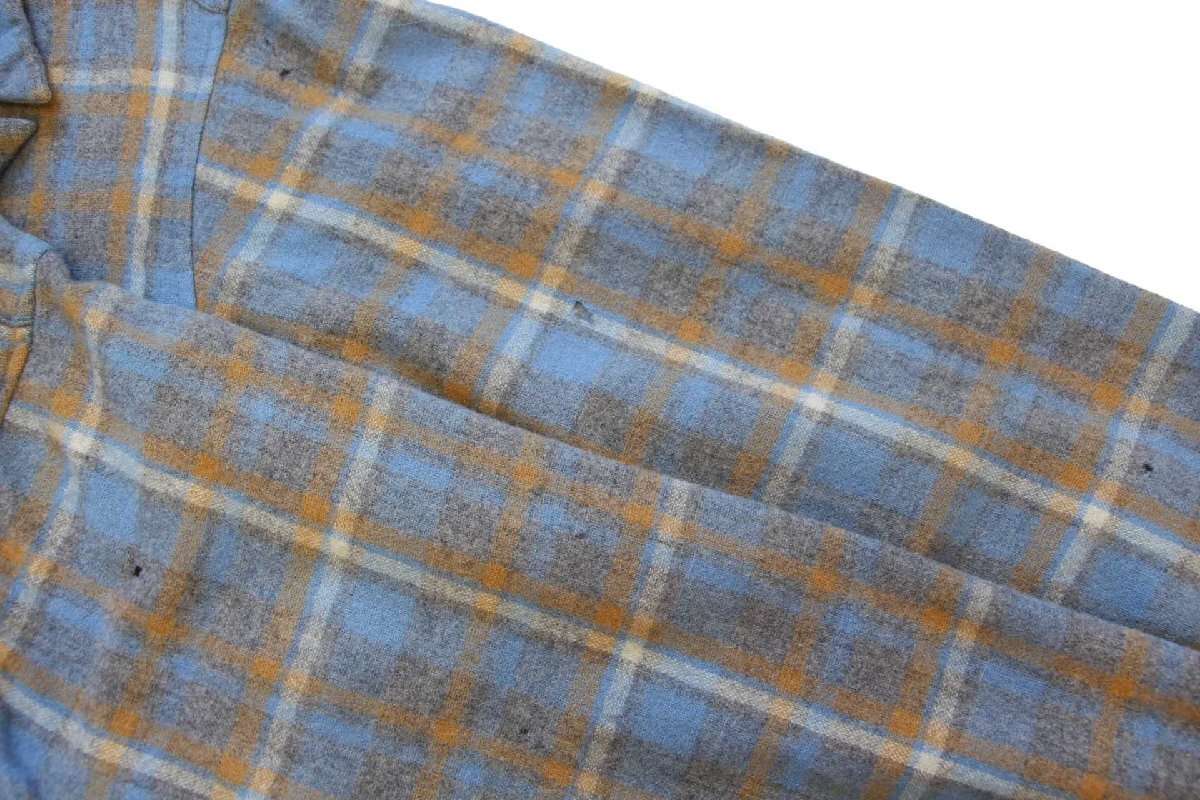 70s USA製 PENDLETONペンドルトン チェック オープンカラー ウール