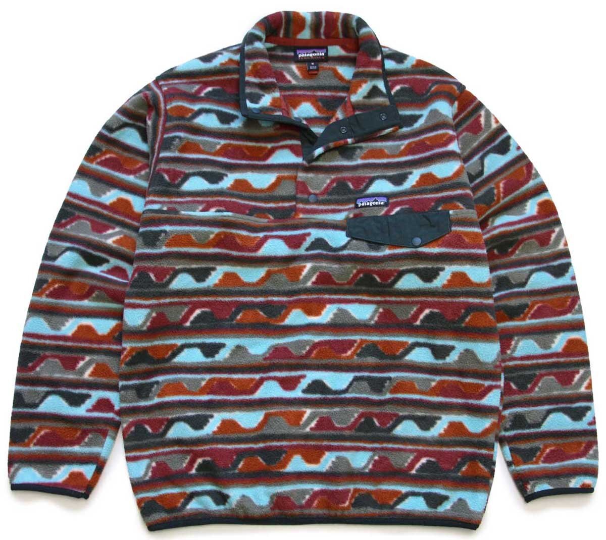 patagoniaパタゴニア 総柄 ライトウェイト シンチラ フリース スナップ