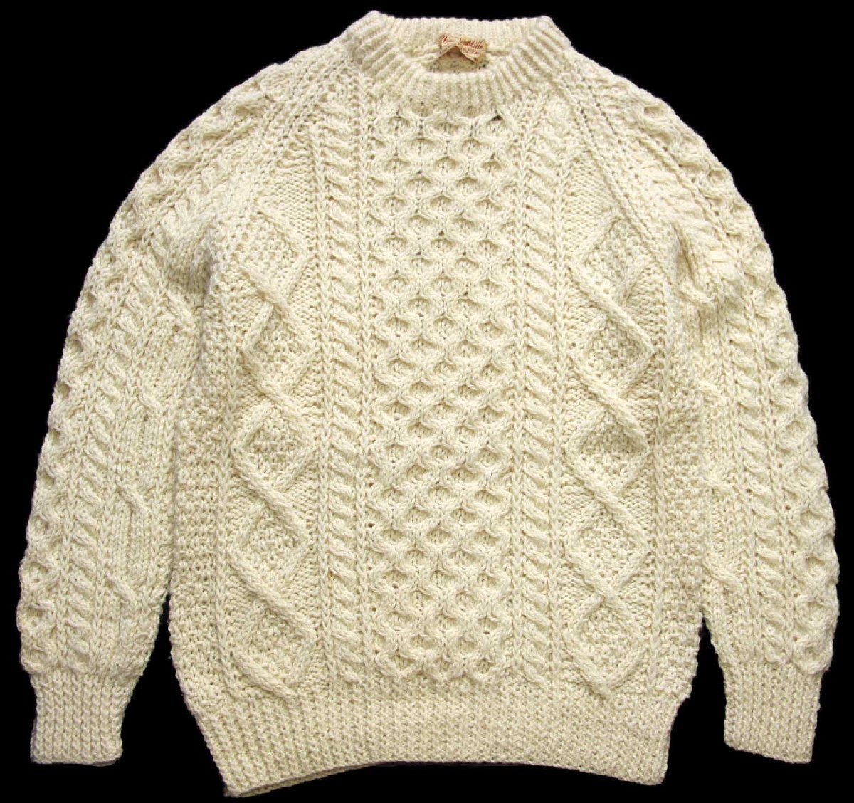 ビンテージ アイルランド製 Glen columb Kille ケーブル編み ウール
