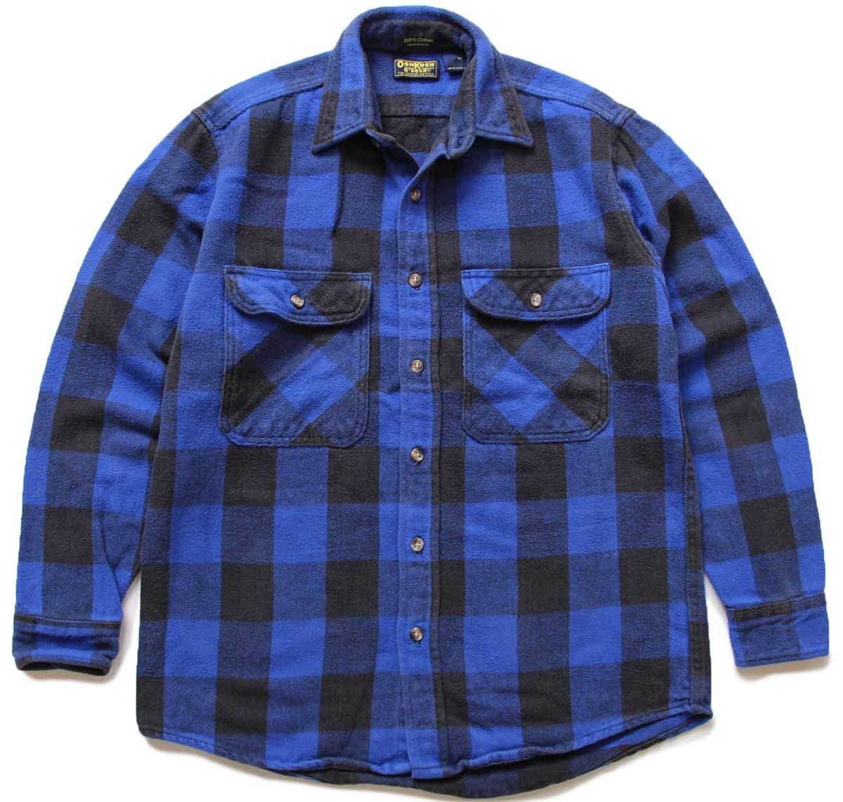 90s USA製 OSHKOSH B'GOSH バッファローチェック コットン フランネル