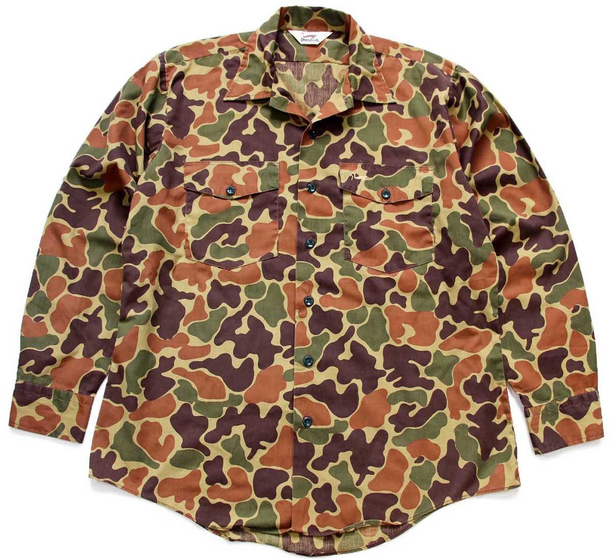 70s Duxbak ダックハンターカモ ハンティングシャツ L - Sixpacjoe Web