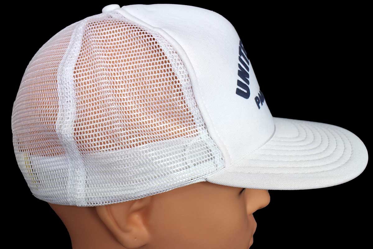90s UNITED CO-OP PAUL-RUPERT 発泡プリント メッシュキャップ 白