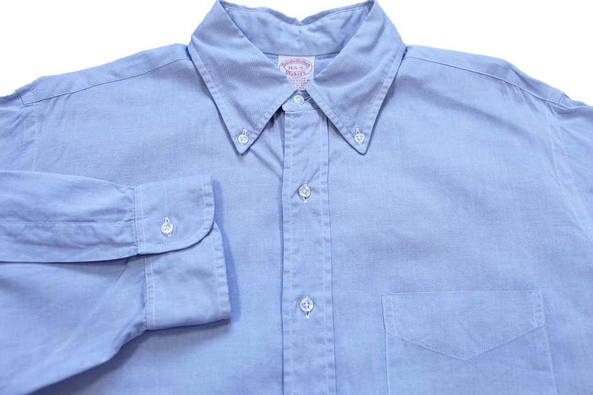 90s USA製 Brooks Brothersブルックスブラザーズ Makers 無地 ボタン