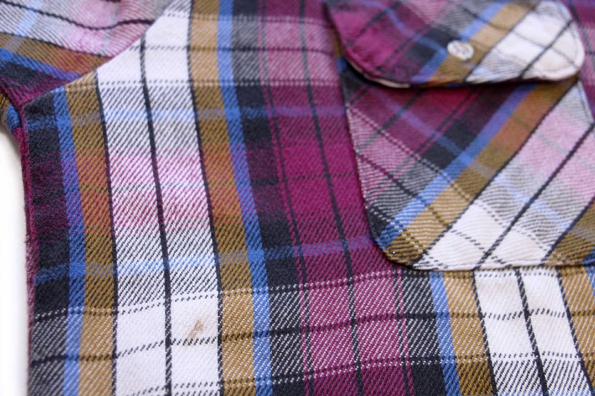 90s USA製 FIVE BROTHERファイブブラザー チェック コットン