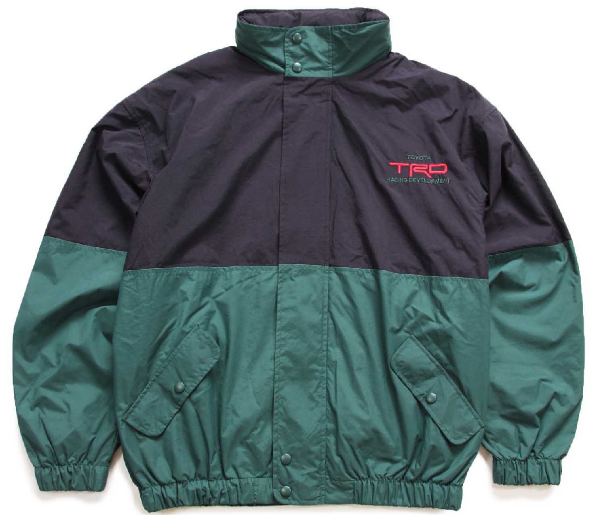 90s TOYOTA トヨタ TRD RACING DEVELOPMENT ロゴ刺繍 ツートン