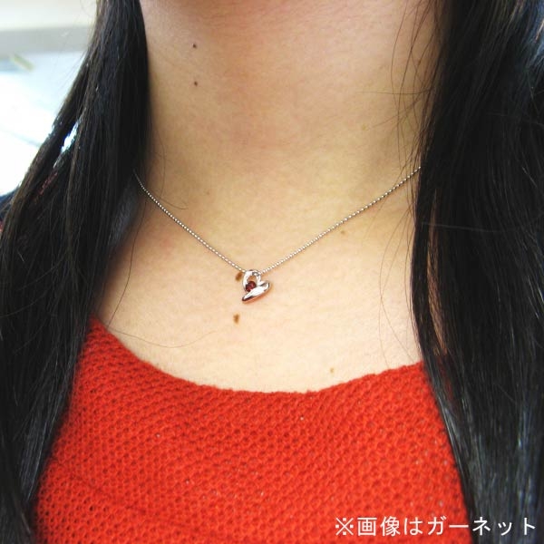 誕生石 スウィートハート シルバー ネックレス 5月 エメラルドを販売