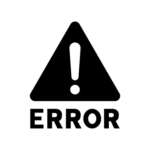 エラー表示のシルエット | 無料のAi・PNG白黒シルエットイラスト