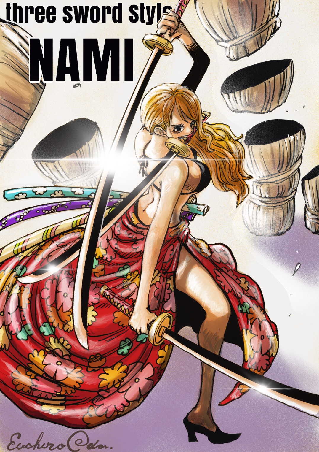 One Piece Three Sword Style Nami Figure Comes in Two Versions